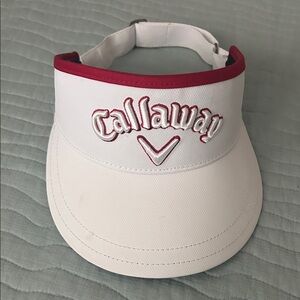 Callaway Men’s White and Red Visor